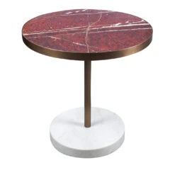Rene Bistro Table In Rouge De Roi Marble By Piero Lissoni