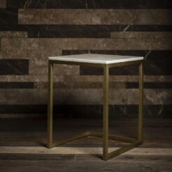 Esopo Brass And White Marble Side Table By Antonio Saporito 9 Esopo Brass And White Marble Side Table By Antonio Saporito -Slide Sales 0003 Esopo alto ottone carrara