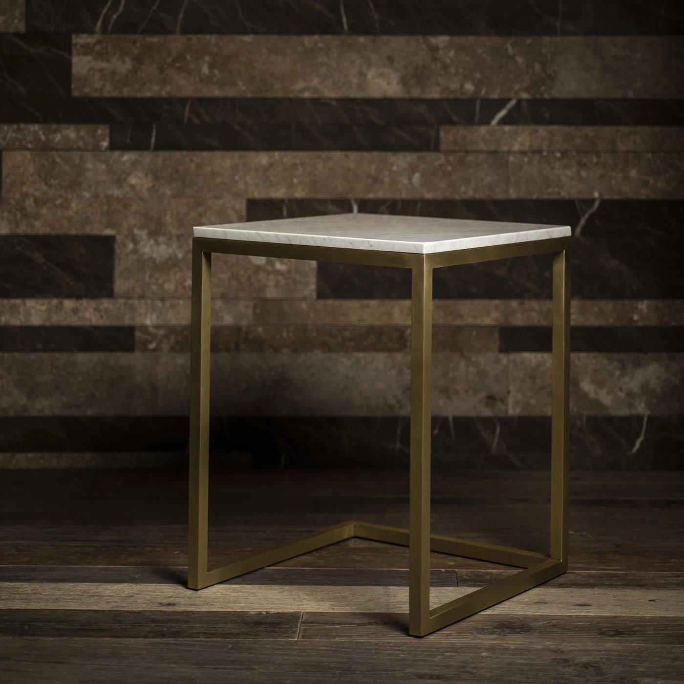 Esopo Brass And White Marble Side Table By Antonio Saporito 6 Esopo Brass And White Marble Side Table By Antonio Saporito - Image 4