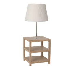 Bedside Table With Lamp By Michele Bonan