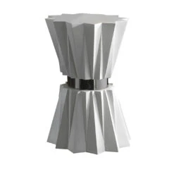 Marylin White Sculptural Decorative Side Table