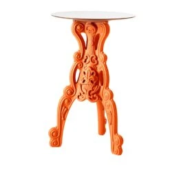 Slide Master Of Love Orange Bistro Table With Round Top