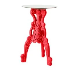 Slide Master Of Love Red Bistro Table With Round Top