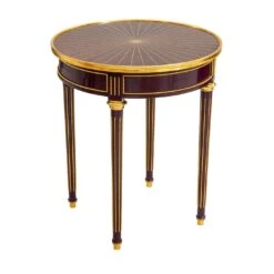 Amaranth And Gold Side Table