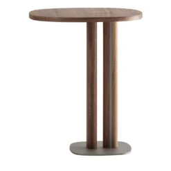 Manhattan Tall Asymmetrical Walnut Side Table