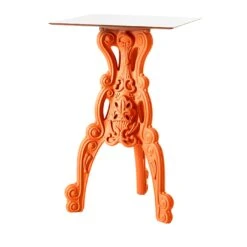 Slide Master Of Love Orange Bistro Table With Square Top