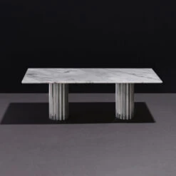 Doris Rectangular Dining Table In Carrara Marble -Slide Sales 6rri6vs72zp0fgwjequ2q1gvhkta
