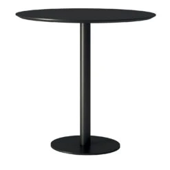 Mediolanum Round Black Bistro Table By Studio Ideazione