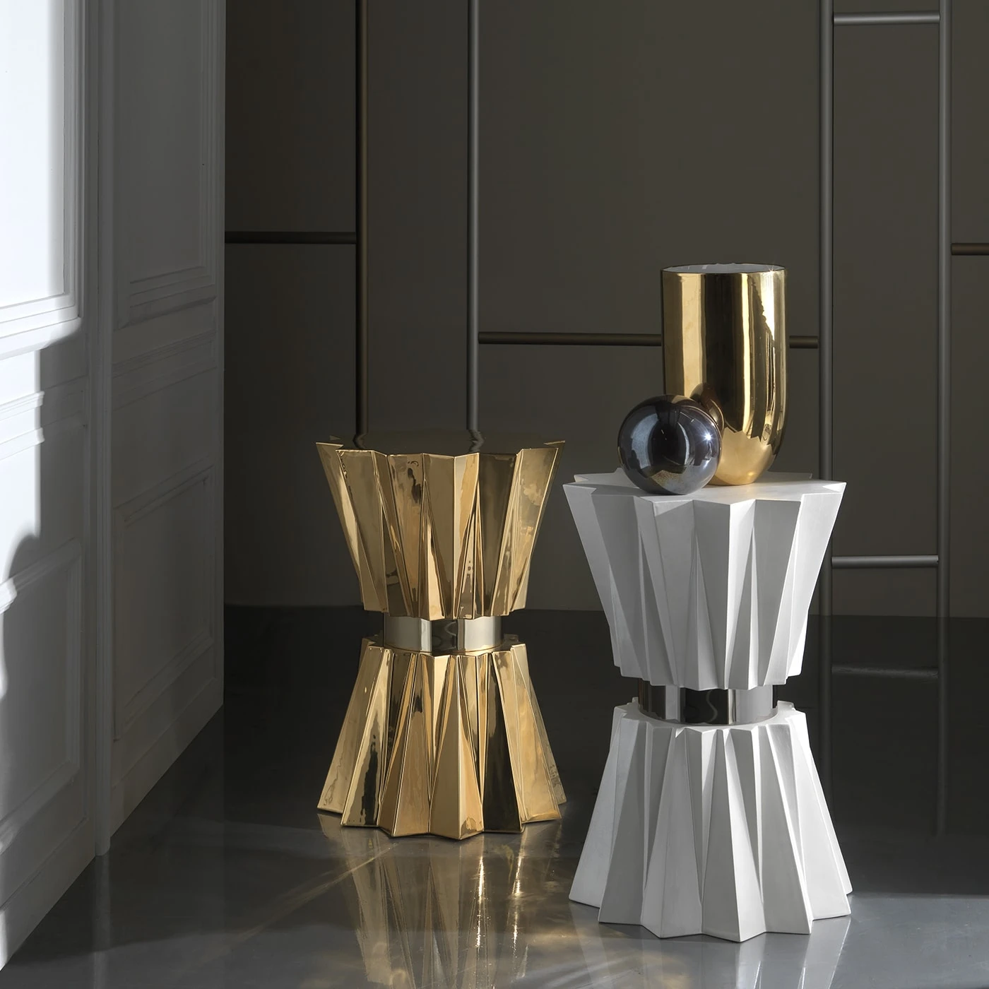 Marylin White Sculptural Decorative Side Table 4 Marylin White Sculptural Decorative Side Table - Image 2