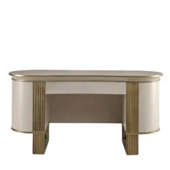 White And Gold Vanity Desk