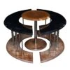 Eye Trio Set Of 3 Tables With Black Marble