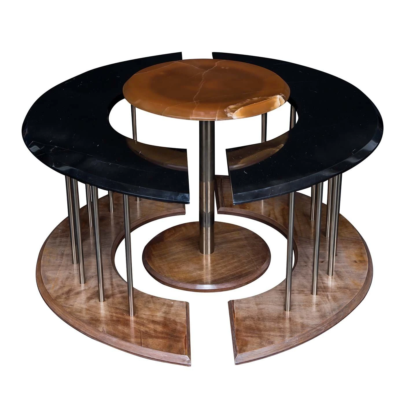 Eye Trio Set Of 3 Tables With Black Marble 3 Eye Trio Set Of 3 Tables With Black Marble