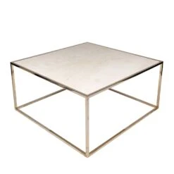 Square 78 Coffee Table With Gold Finish