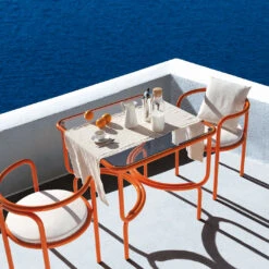 Locus Solus Orange Bistro Table By Gae Aulenti -Slide Sales EXTECO 046 B20190930 7 1kluban