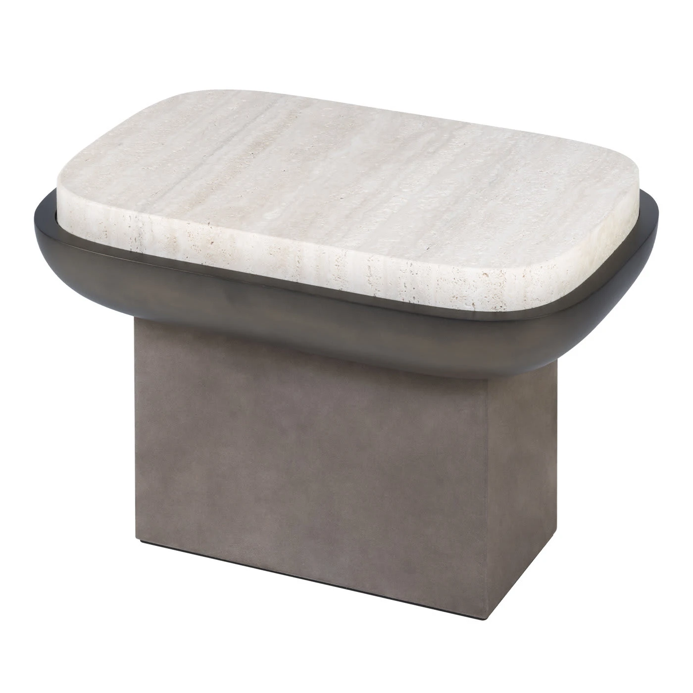 Olympia Travertine Rectangular Side Table 3 Olympia Travertine Rectangular Side Table