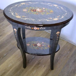 Blue Maple Oval 2-Tier End Table -Slide Sales LEONNA 028 B20200717 10 4it4ru