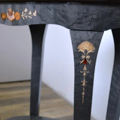 Blue Maple Oval 2-Tier End Table -Slide Sales LEONNA 028 E20200717 10 39ceoo