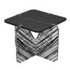 Alchimia Square Table With Black Marquinia Marble Top