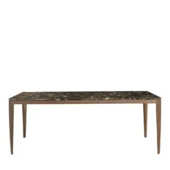 Cut Dining Table With Emperador Marble Top