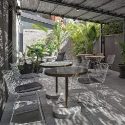 Rene Bistro Table In Bianco Nuvolato Lost Stone By Piero Lissoni -Slide Sales SALVLU 099 C20200326 17 14ysps9