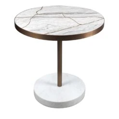 Rene Bistro Table In Bianco Nuvolato Lost Stone By Piero Lissoni
