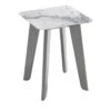 Owen Tall Square Side Table With Gray And White Top