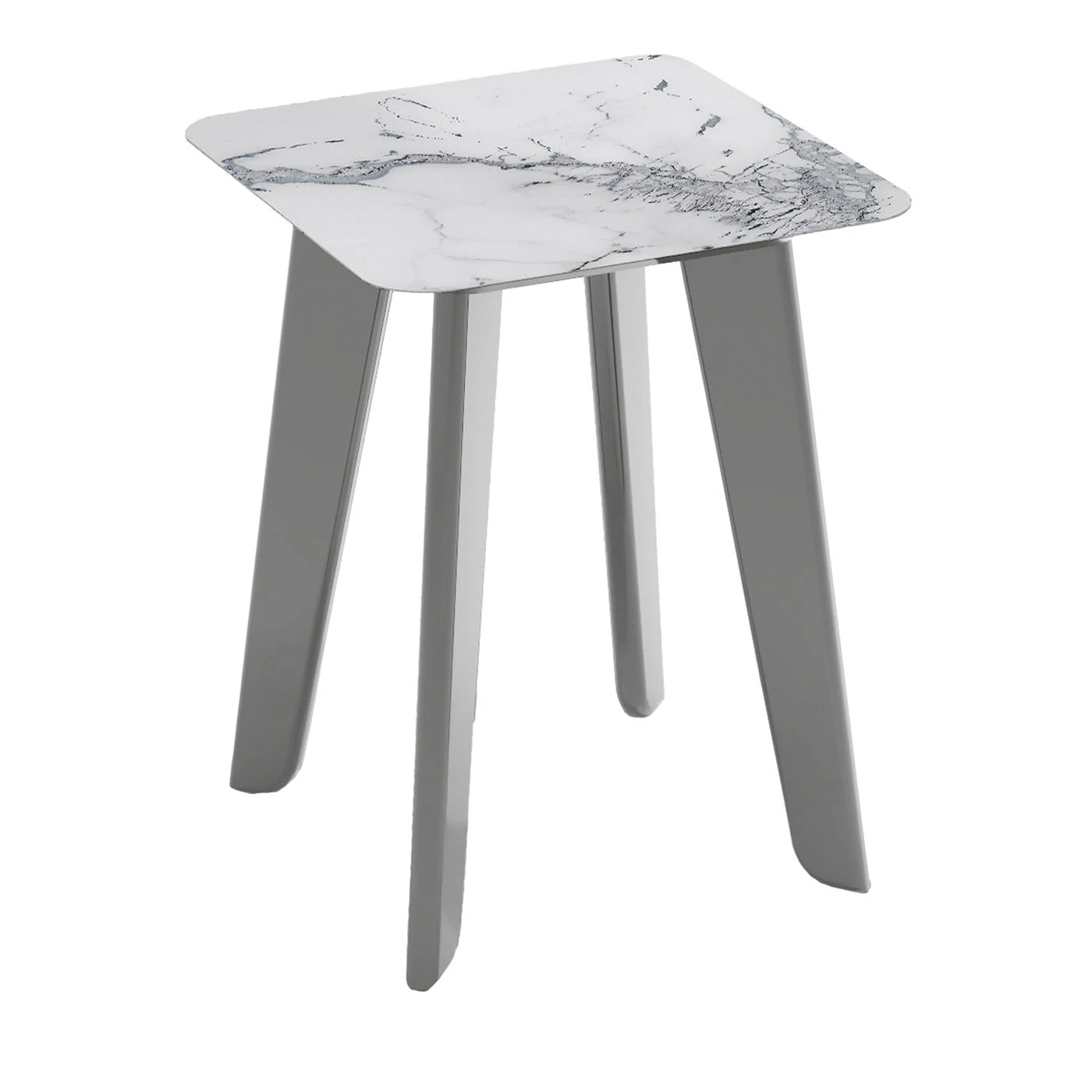 Owen Tall Square Side Table With Gray And White Top 3 Owen Tall Square Side Table With Gray And White Top