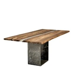 Elm Fossil Wood Table