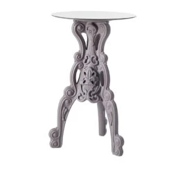 Slide Master Of Love Argil Gray Bistro Table With Round Top