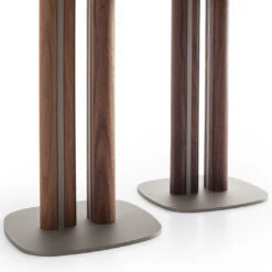 Manhattan Tall Asymmetrical Walnut Side Table -Slide Sales bule4qum3k0cpfu1kwe9a8tzvx6f