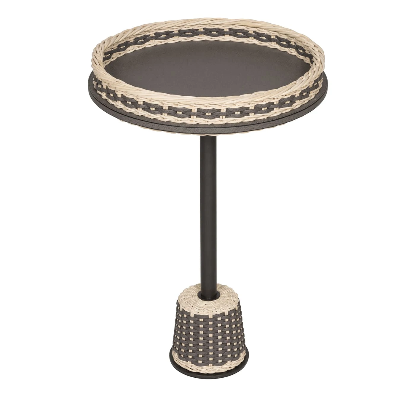 Matisse Leather & Rattan Side Table - Large 3 Matisse Leather & Rattan Side Table - Large
