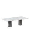 Doris Rectangular Dining Table In Carrara Marble