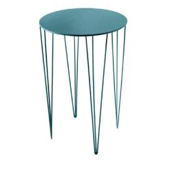 Chele Blue Round Side Table #1