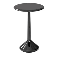 Glossy Laquered Black Side Table