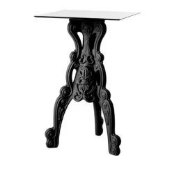 Slide Master Of Love Black Bistro Table With Square Top