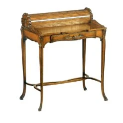French Art Nouveau-Style Roll-Top Writing Desk