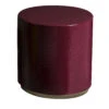 Purple Pouf And Side Table