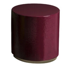 Purple Pouf And Side Table