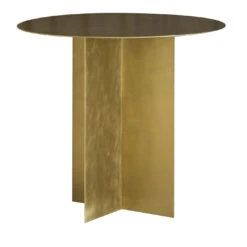 Across Gold Brass Side Table