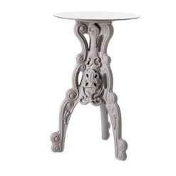 Slide Master Of Love Dove Gray Bistro Table With Round Top