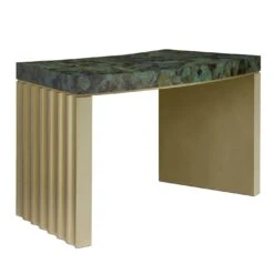 Olivia Small Desk Green Spotted Shell