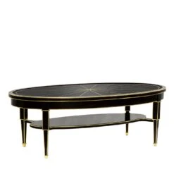 Oval Black Coffee Table