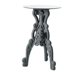 Slide Master Of Love Elephany Gray Bistro Table With Round Top