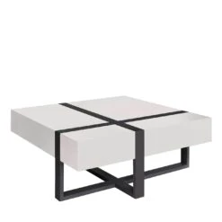 Loop White And Black Side Table By Giulia Contaldo