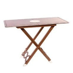 Rectangular Bistro Table With Case And Cream Rope
