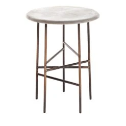 10th Star White Side Table 40 By Massimo Castagna