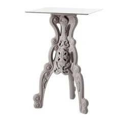 Slide Master Of Love Dove Gray Bistro Table With Square Top