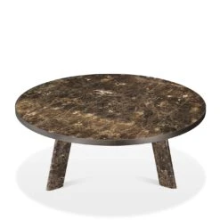 Native Dark Emperador Round Dining Table By Stefano Giovannoni -Slide Sales skfbr2g60esddk5pj28epaafd817