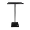 Square Double Black Marquinia Silvery Bistro Table