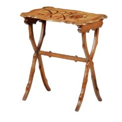 French Liberty Exotic Wood Side Table By Emile Gallè